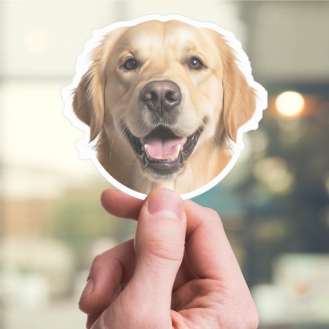Custom Dog Face Sticker – Personalized Pet Photo (Creator Uploaded)
