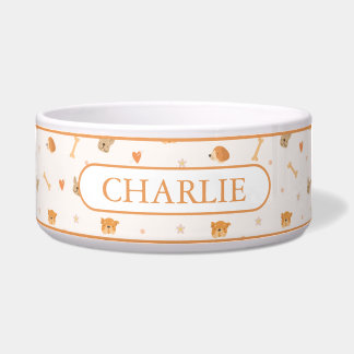 Custom Dog Faces Pattern Bowl