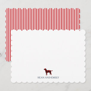Custom Dog Labrador Stripe Logo Stationary Thank You Card