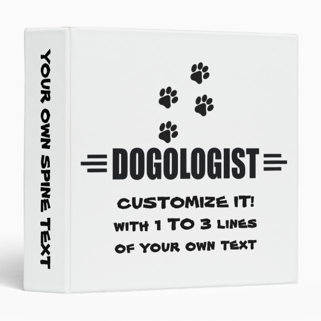 Custom Dog Lover 3 Ring Binder (Front/Spine)
