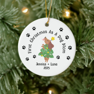 Custom Dog Lover Christmas Ornament - pet parents