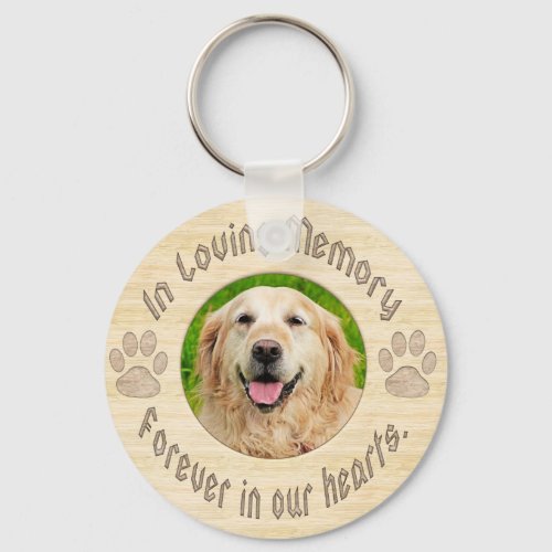 Custom Dog Memorial Add Photo Keychain