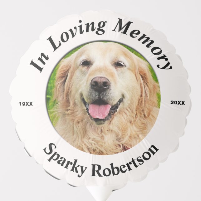 Custom Dog Memorial  Balloon (Front)