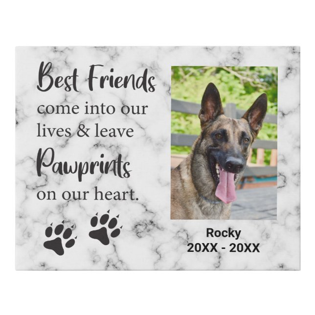 Custom Dog Memorial Canvas (Front)