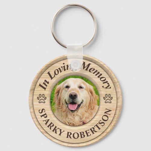 Custom Dog Memorial Keepsake Keychain