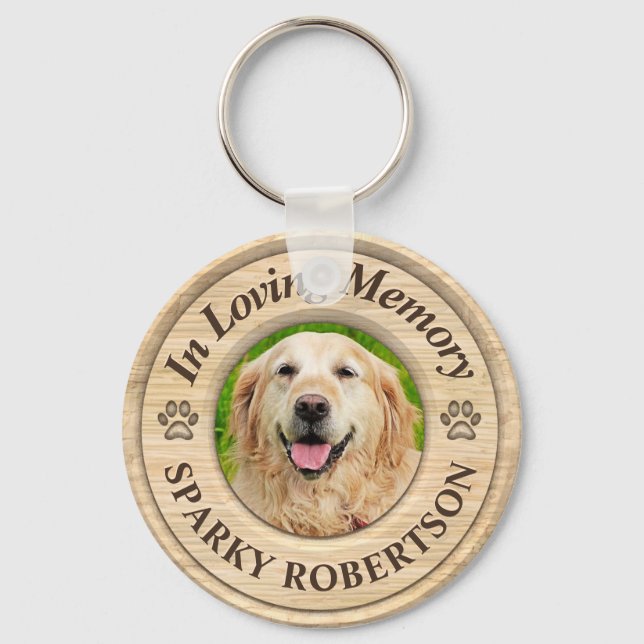 Custom Dog Memorial Keepsake Keychain (Front)