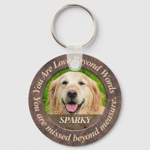 Custom Dog Memorial Keepsake Keychain