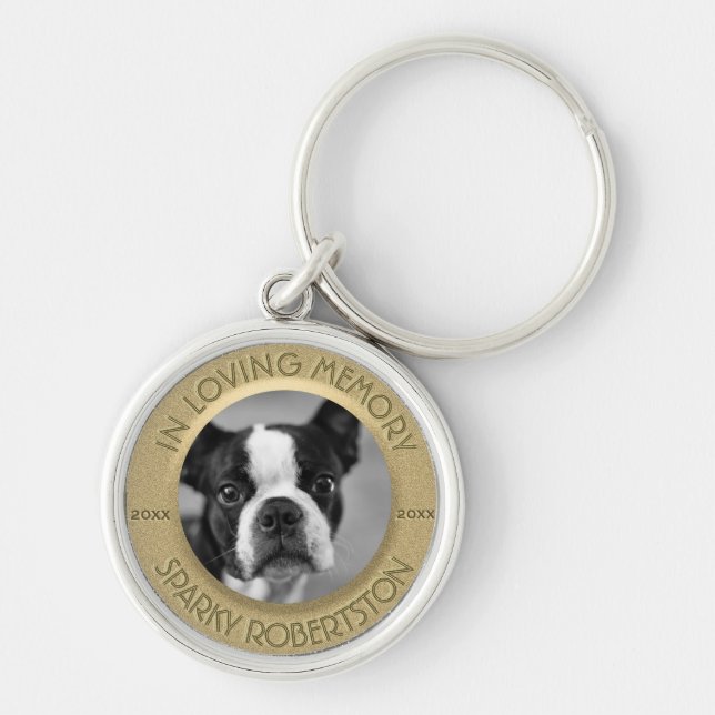 Custom Dog Memorial Keychain (Front)
