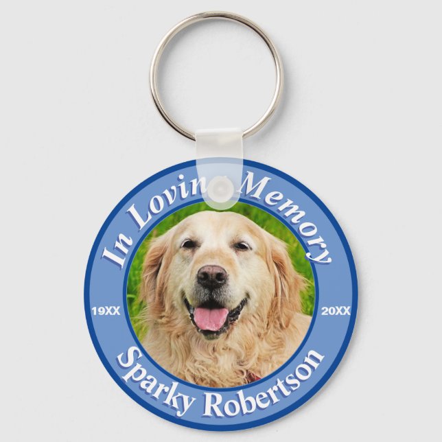 Custom Dog Memorial Keychain (Front)