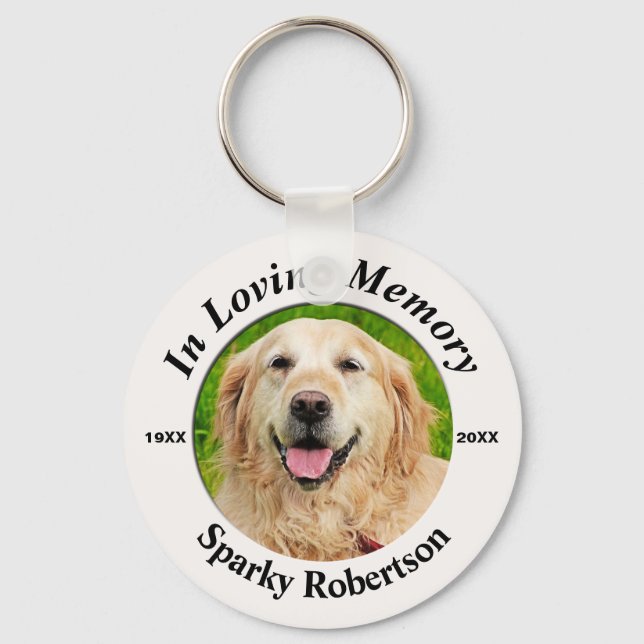 Custom Dog Memorial Keychain (Front)