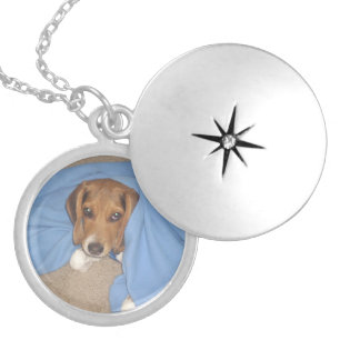 Custom dog memorial locket necklace