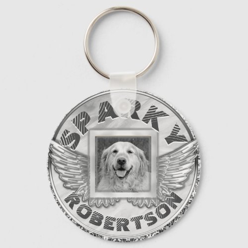 Custom Dog Memorial Silver Keychain