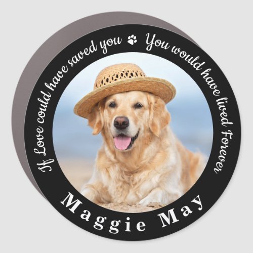 Custom Dog Memorial Sympathy Gift Pet Photo Car Magnet