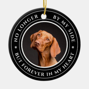 Custom Dog Memorial with Photo Forever In My Heart Ceramic Ornament