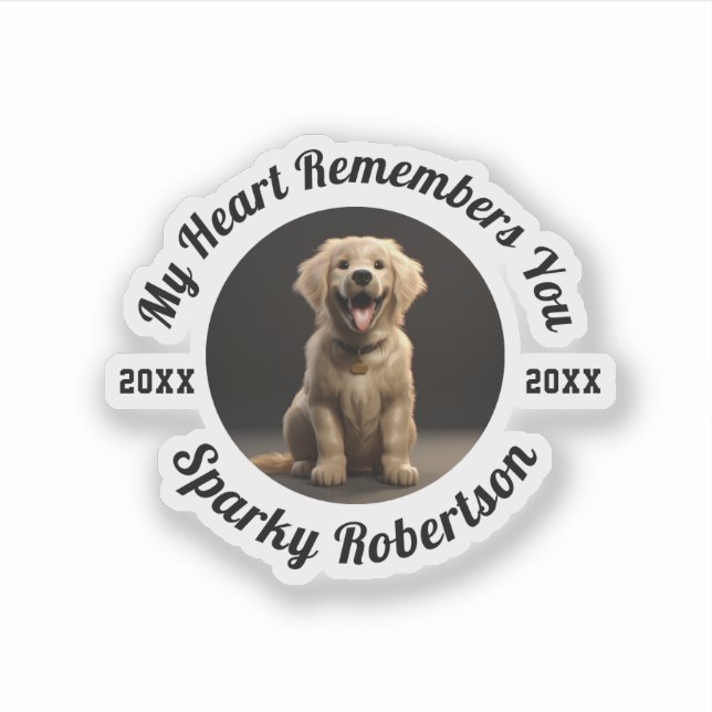 Custom Dog Memory & Remembrance Design Sticker (Front)