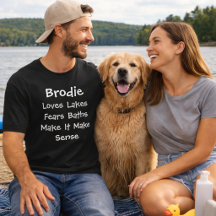 Custom Dog Mom Dad Loves Lake Fears Bath Quote