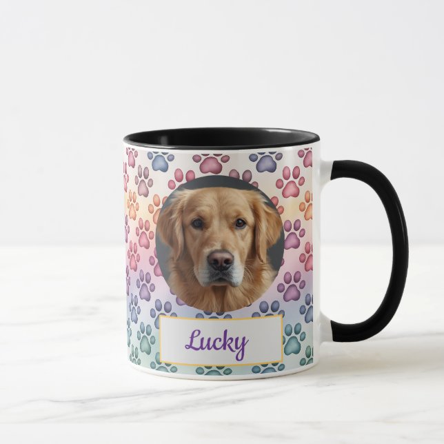 Custom Dog Mom, Dog Dad, Personalize Gift Mug (Right)