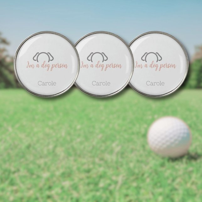 Custom Dog Mom Dog Ears Golf Ball Marker (Add this to the "I'm a dog person" golf collection. Custom Golf Ball Marker's that can be customized)
