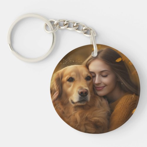 Custom Dog Mom Mode Two Photo Double Sided Acrylic Keychain