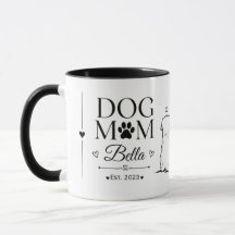 Custom Dog Mom Name & Year Portrait