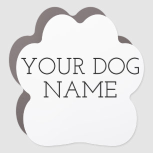 Custom Dog Name Car Magnet