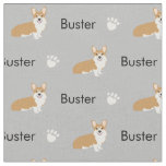 Custom Dog Name Fabric - corgi dog fabric