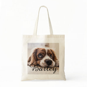 Custom Dog Name – Minimalist Dog Lover Tote Bag
