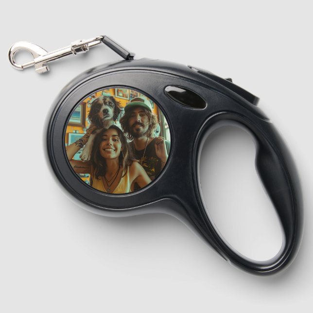Custom Dog Name Retractable Dog Leash (Front)