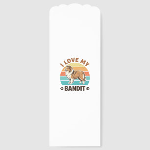 Custom Dog Name Retro Sunset Pet Lover Design_1 Bookmarks