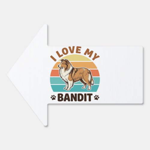 Custom Dog Name Retro Sunset Pet Lover Design_1 Sign