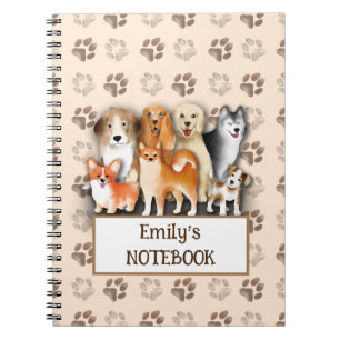 Custom Dog Notebook Design with Popular Breeds