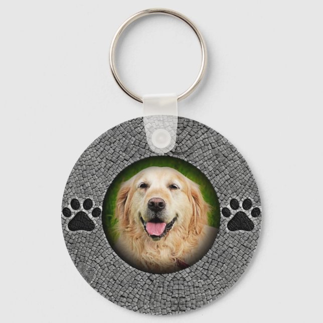 Custom Dog or Cat Memorial Keepsake Keychain (Front)