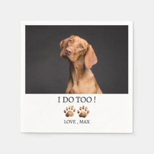 Custom Dog or Pet Wedding Napkins