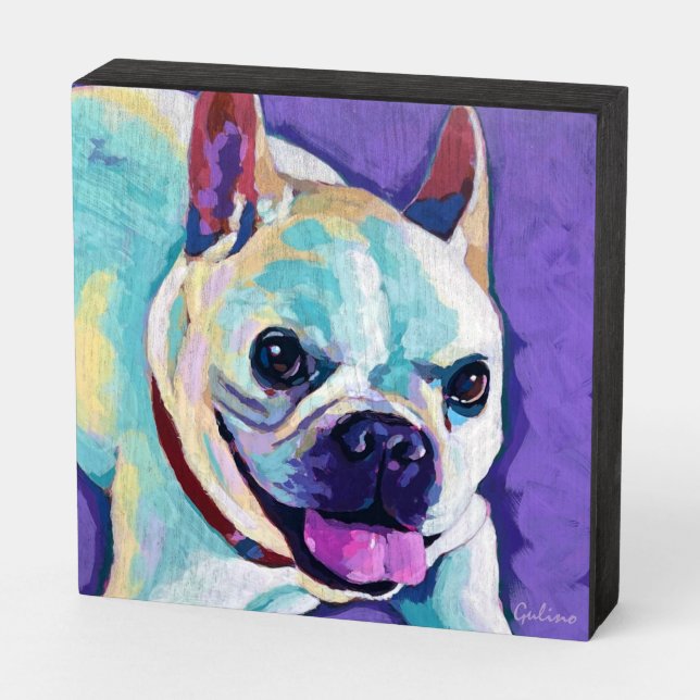 Custom Dog Painting - Forever Loved Ped Wooden Box Sign (Angled Horizontal)