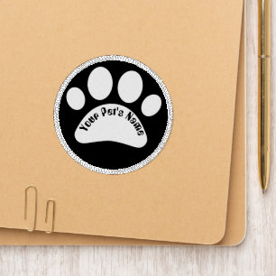 Custom Dog Paw Print Personalized Name Embroidered Patch