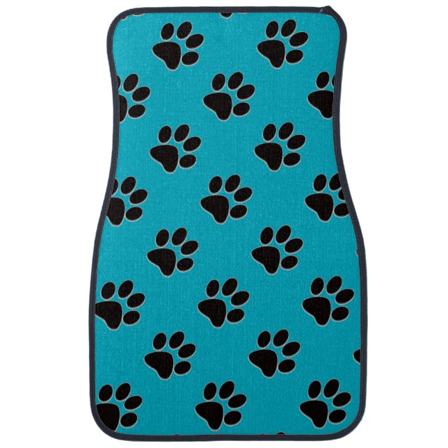 Custom Dog Paw Prints Floor Mats (Front)
