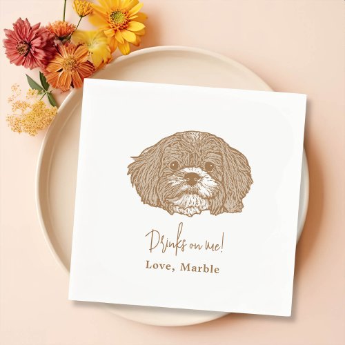 Custom Dog Personalized Wedding Napkins
