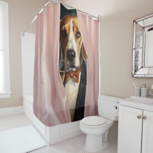 Custom Dog Pet Peekaboo  Shower Curtain