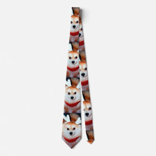 Custom Dog Pet Photo Christmas Neck Tie