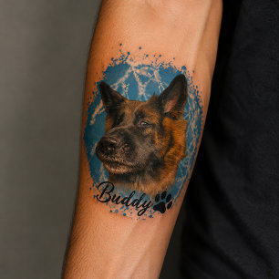Custom Dog Pet Photo Face Temporary Birthday Tattoos