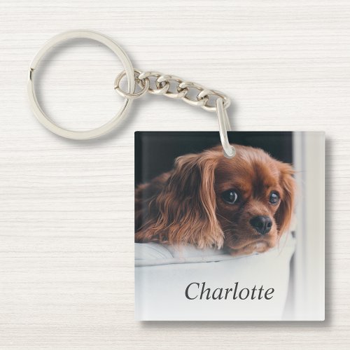 Custom Dog Pet Photo Keychain