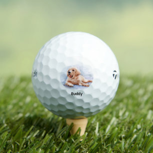Custom Dog Pet Photo Name Golf Balls