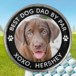 Custom Dog Pet Photo Personalized Paw Print Golf Ball Marker<br><div class="desc">Best Dad By Par ... Two of your favorite things , golf and your dog ! Now you can take your best friend with you as you play 18 holes . Customize these dog golf ball markers with your dogs favorite photo and name . Great gift to all golf and...</div>