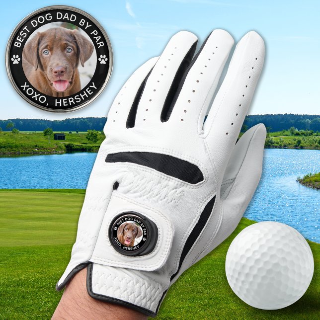 Custom Dog Pet Photo Personalized Paw Print Golfer Golf Glove (Creator Uploaded)