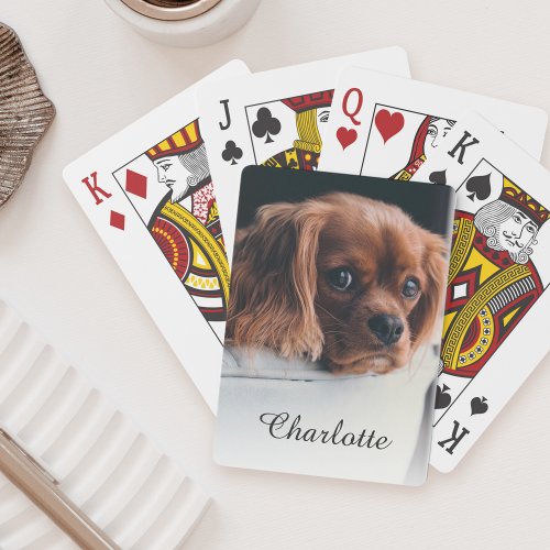 Custom Dog Pet Photo Poker Cards