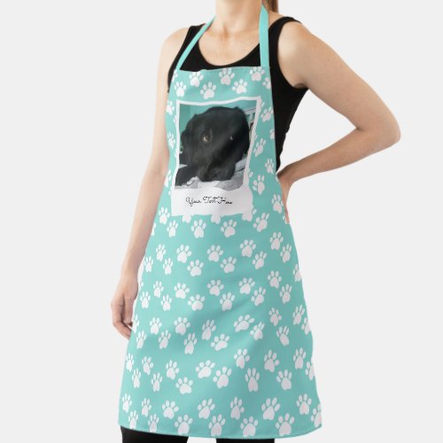 Custom DogPet Photo  Text Apron