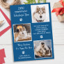 Custom Dog Pet Photo Year in Review Christmas Holiday Card