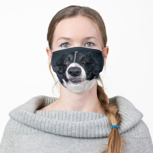 Custom Dog Photo Adult Cloth Face Mask (Worn)
