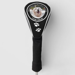 Custom Dog Photo Best Dad Black White Golf  Head Cover