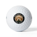 Custom Dog Photo Best Dad By Par Black White Golf Balls Custom Dog Photo Best Dad By Par Black White Golf Balls